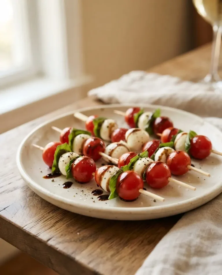 Mini Caprese Spieße – schnelles Party-Fingerfood