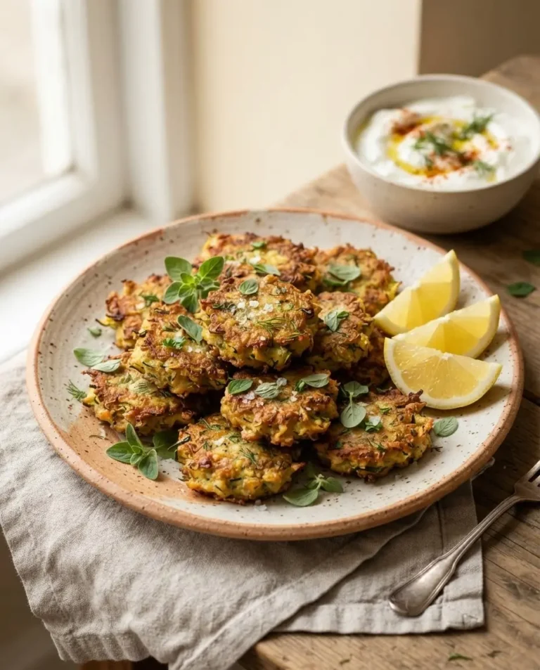 Griechische Zucchini-Tots aus dem Ofen backen