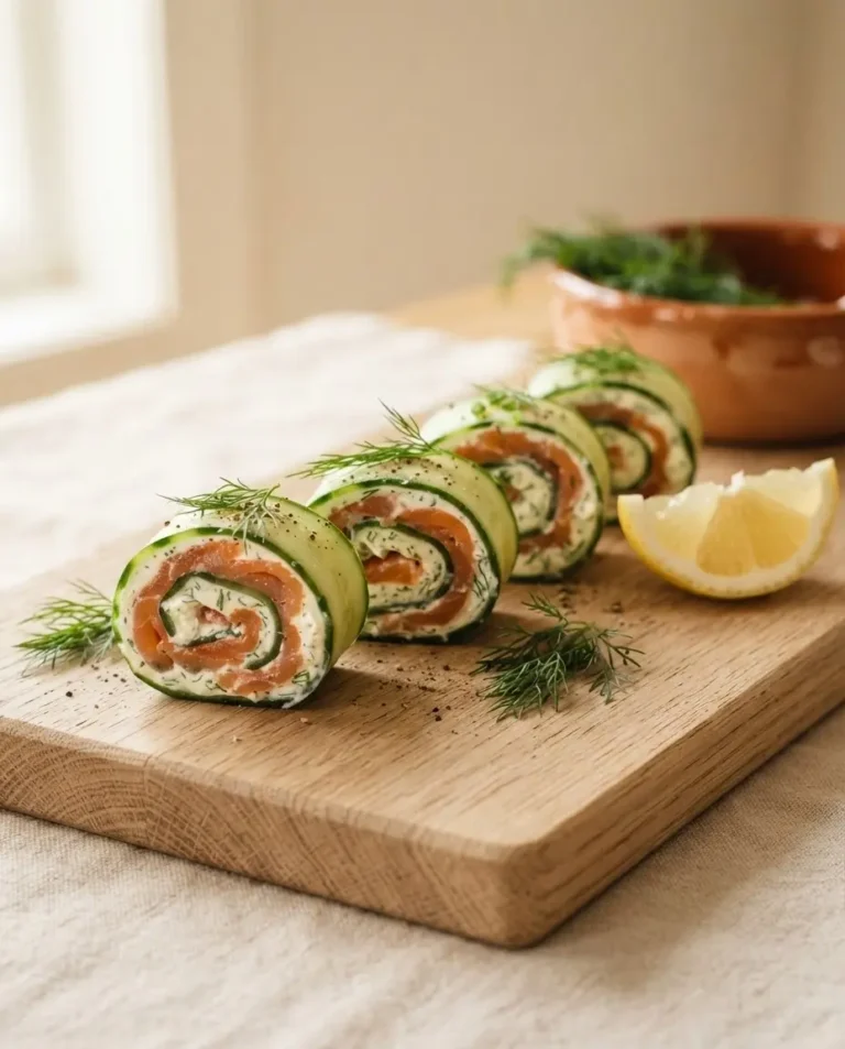 Low Carb Gurken-Lachs-Röllchen: cremig & schnell