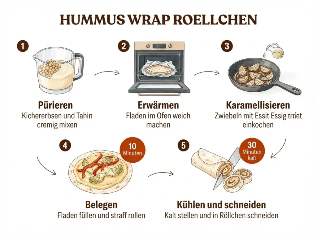 Fingerfood mit Hummus & Paprika