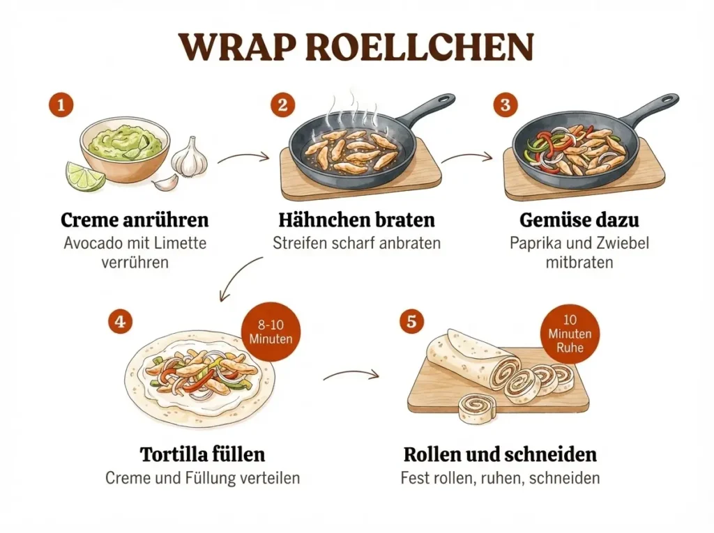 Hähnchen Wrap Röllchen